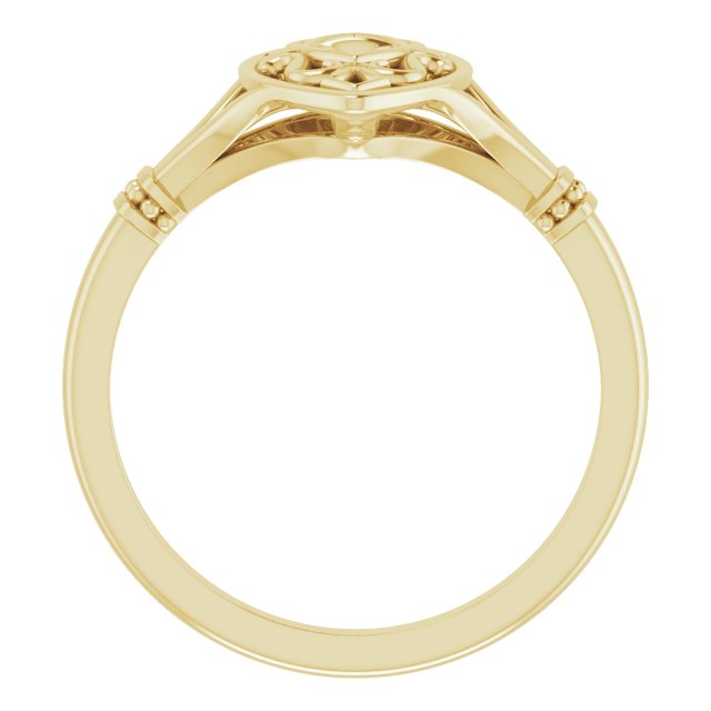 14K Yellow Vintage-Inspired Ring