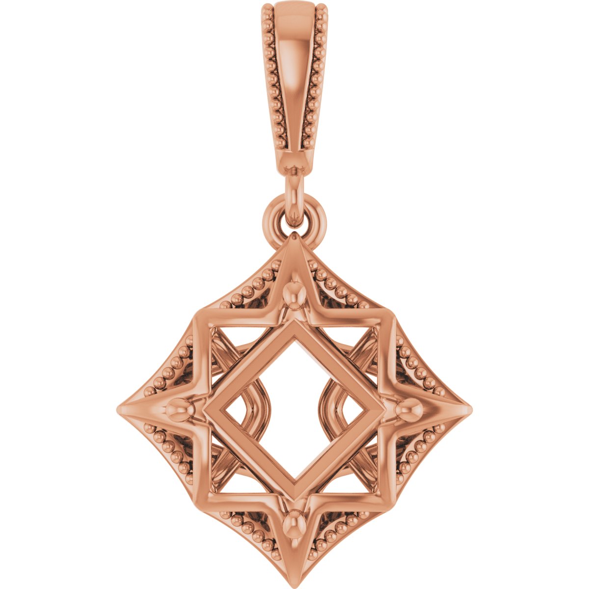 Beaded Solitaire Pendant