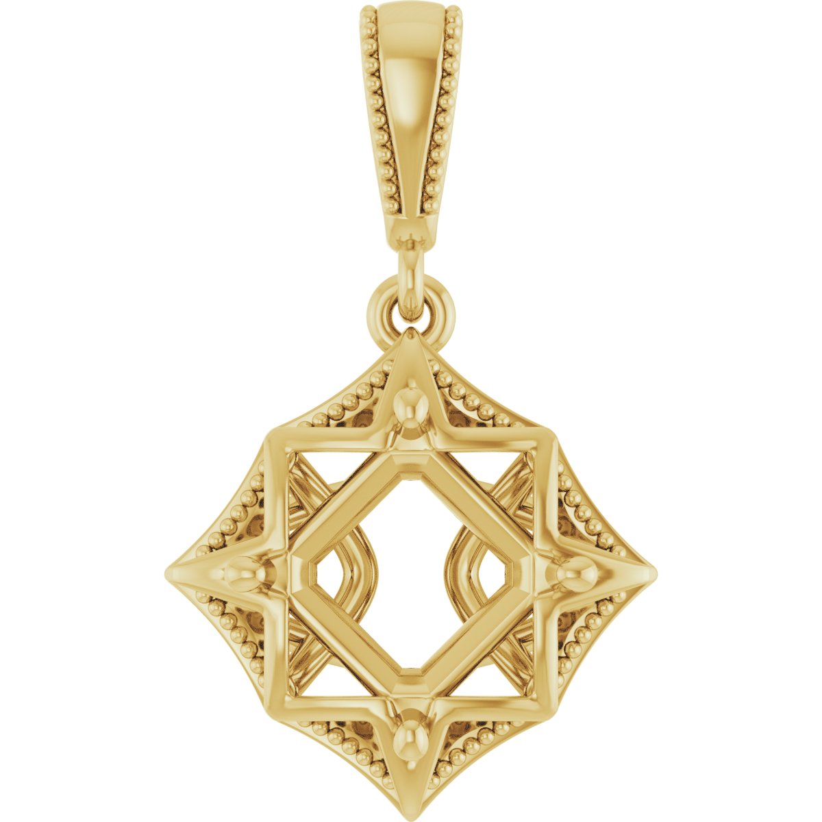 Beaded Solitaire Pendant