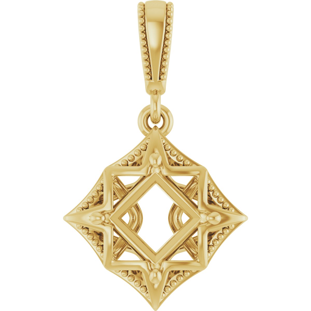 Beaded Solitaire Pendant