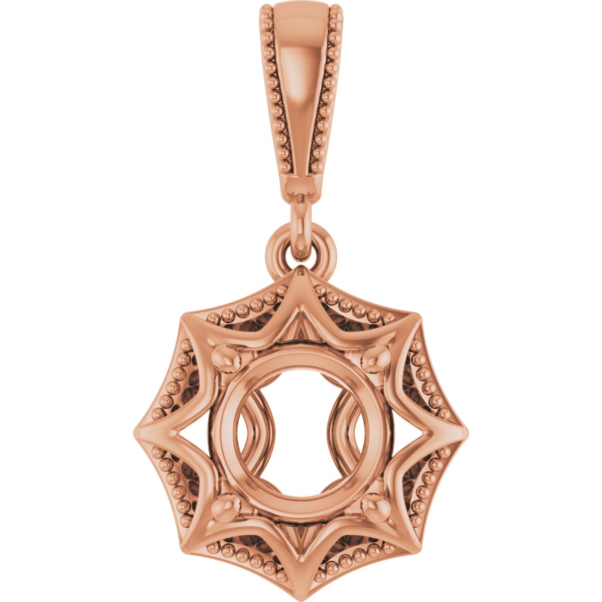Beaded Solitaire Pendant