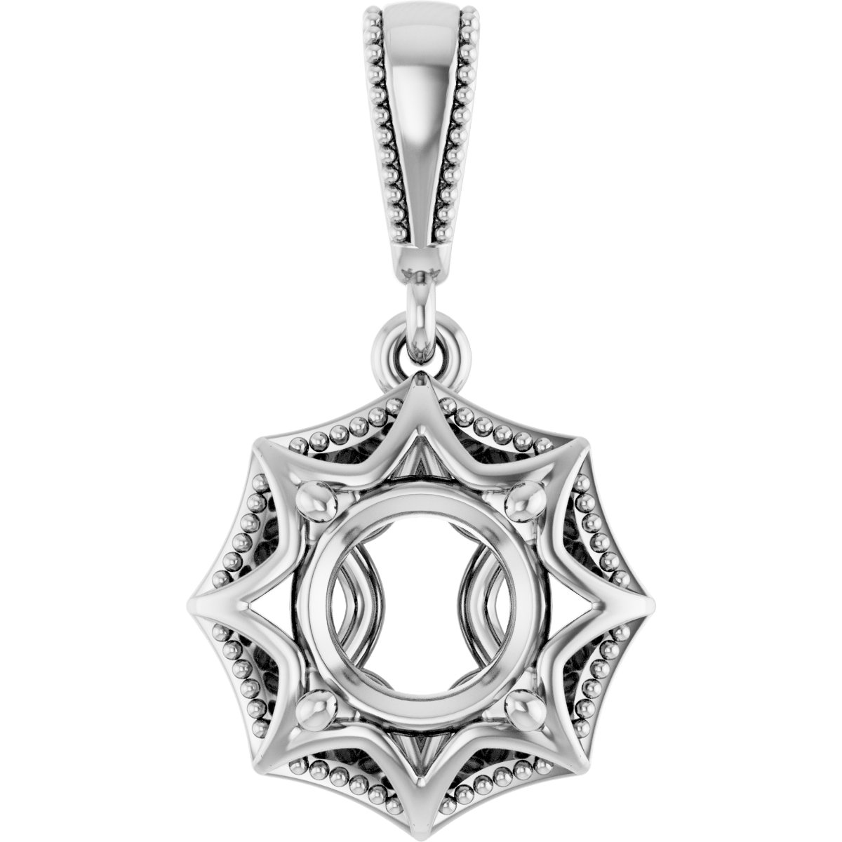 Beaded Solitaire Pendant