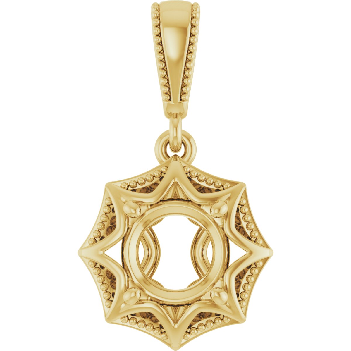 Beaded Solitaire Pendant