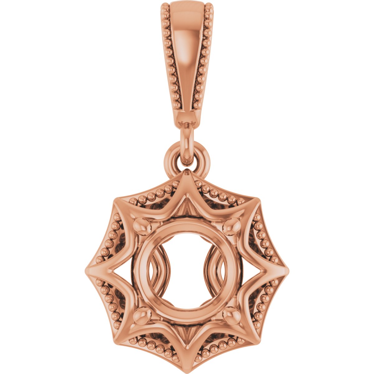 Beaded Solitaire Pendant