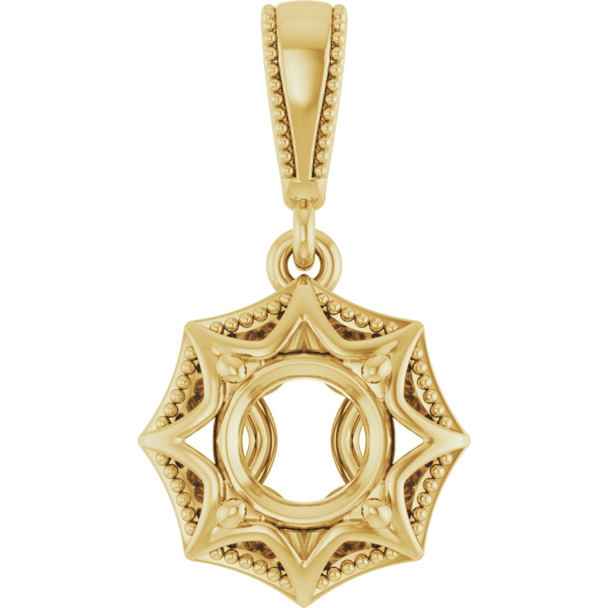 Beaded Solitaire Pendant