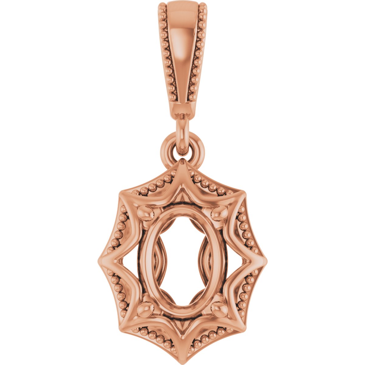 Beaded Solitaire Pendant