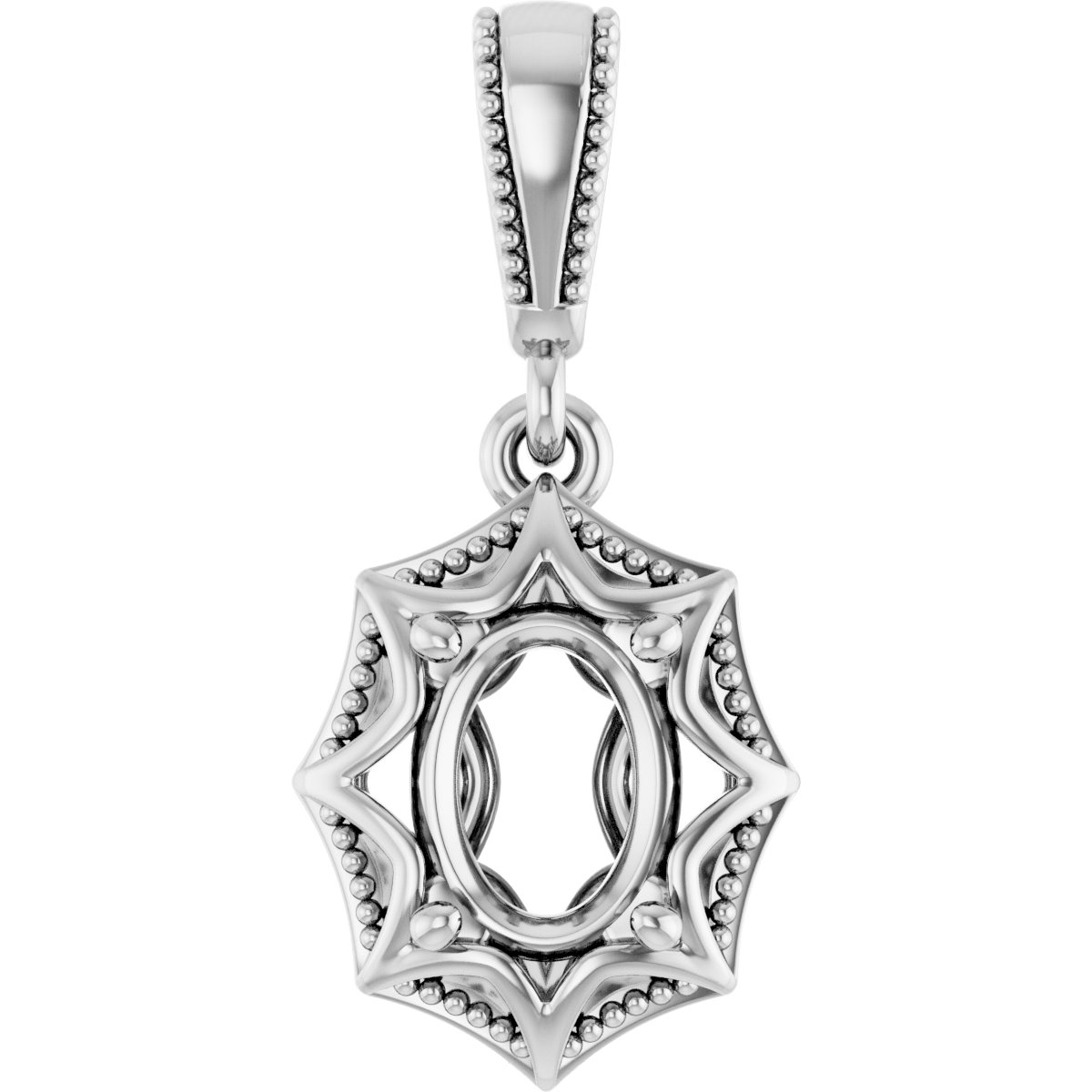 Beaded Solitaire Pendant
