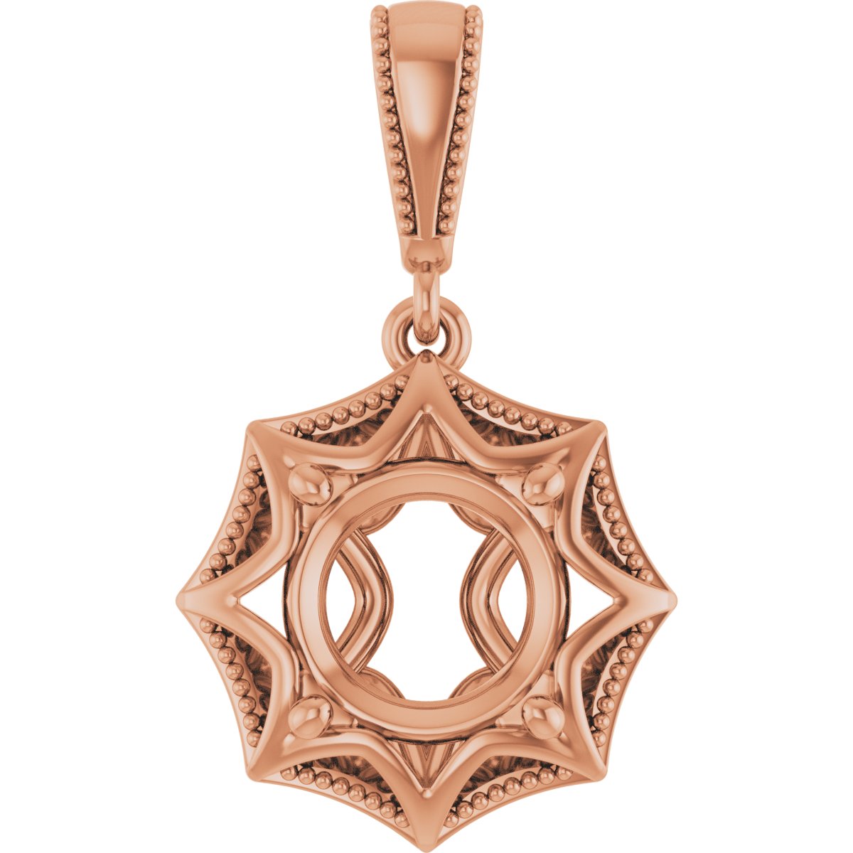 Beaded Solitaire Pendant