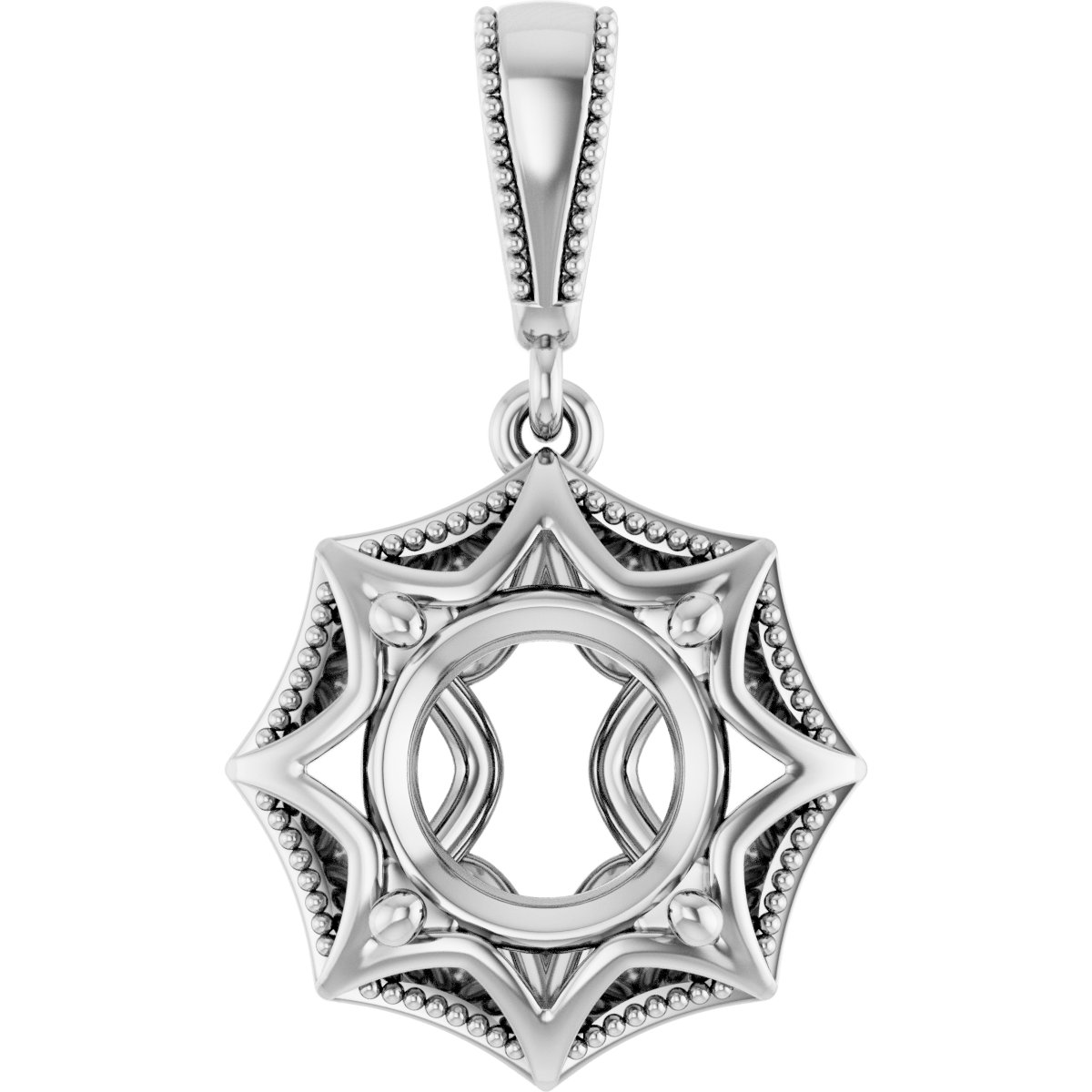 Beaded Solitaire Pendant