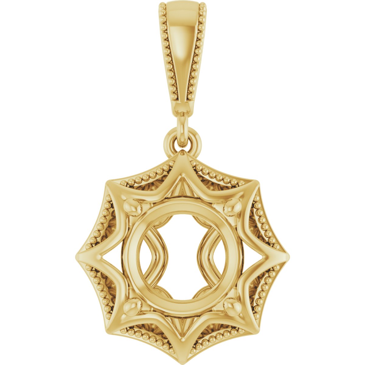 Beaded Solitaire Pendant