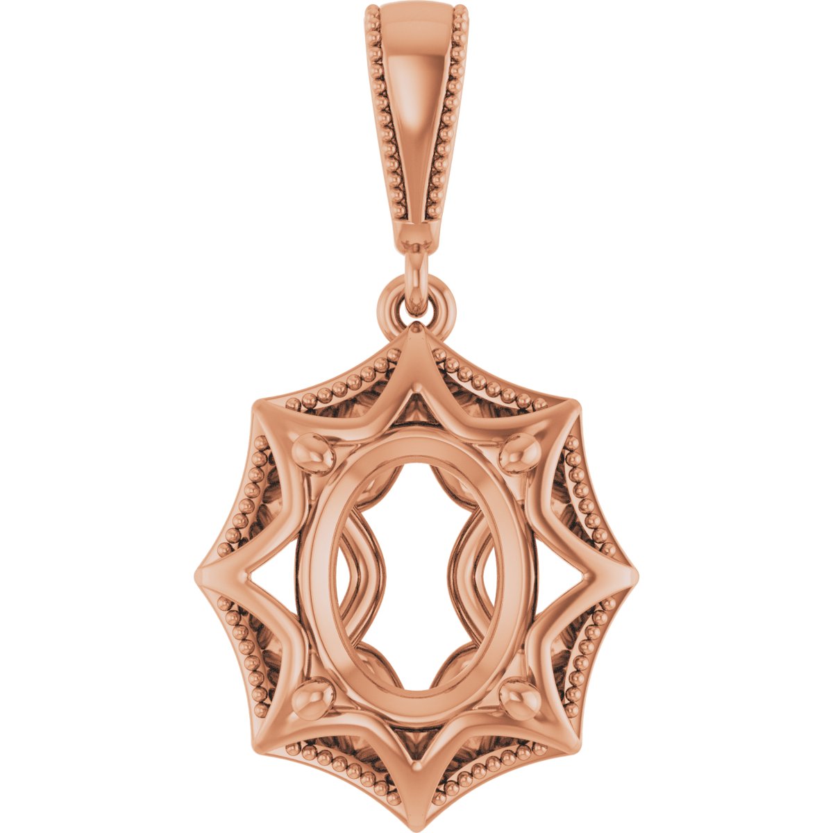 Beaded Solitaire Pendant