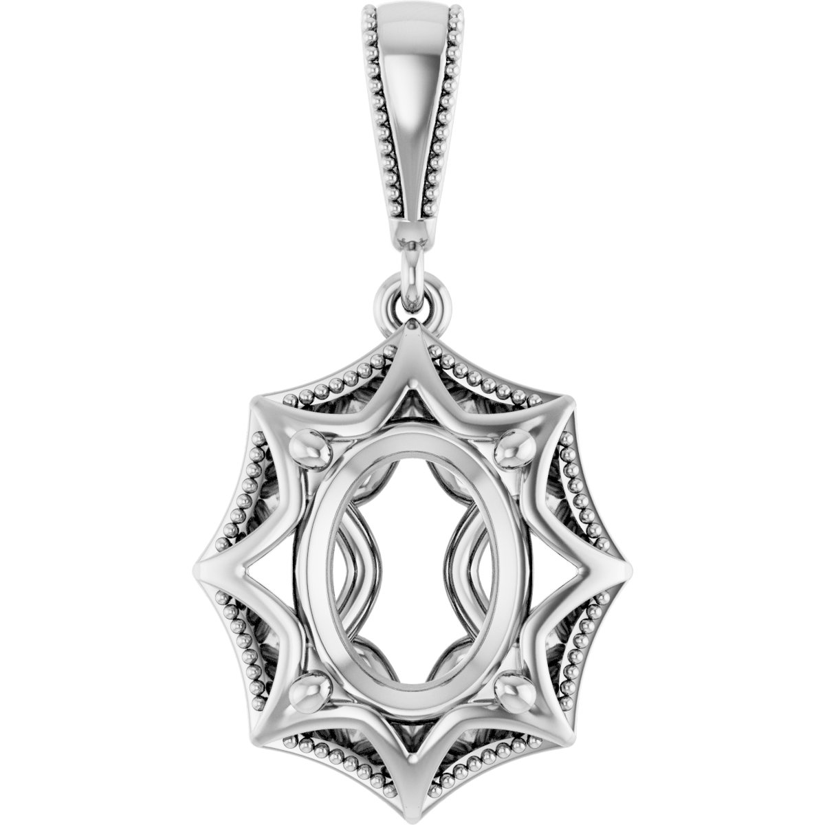 Beaded Solitaire Pendant