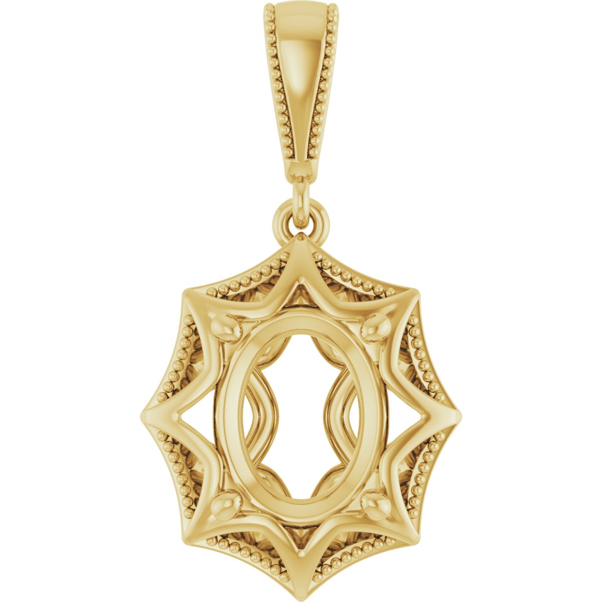 Beaded Solitaire Pendant