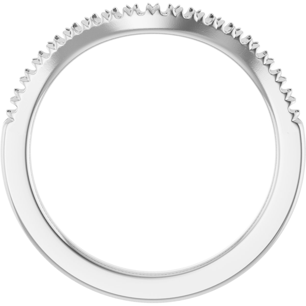 14K White Gold 1/4 CTW Natural Diamond French-Set Matching Band