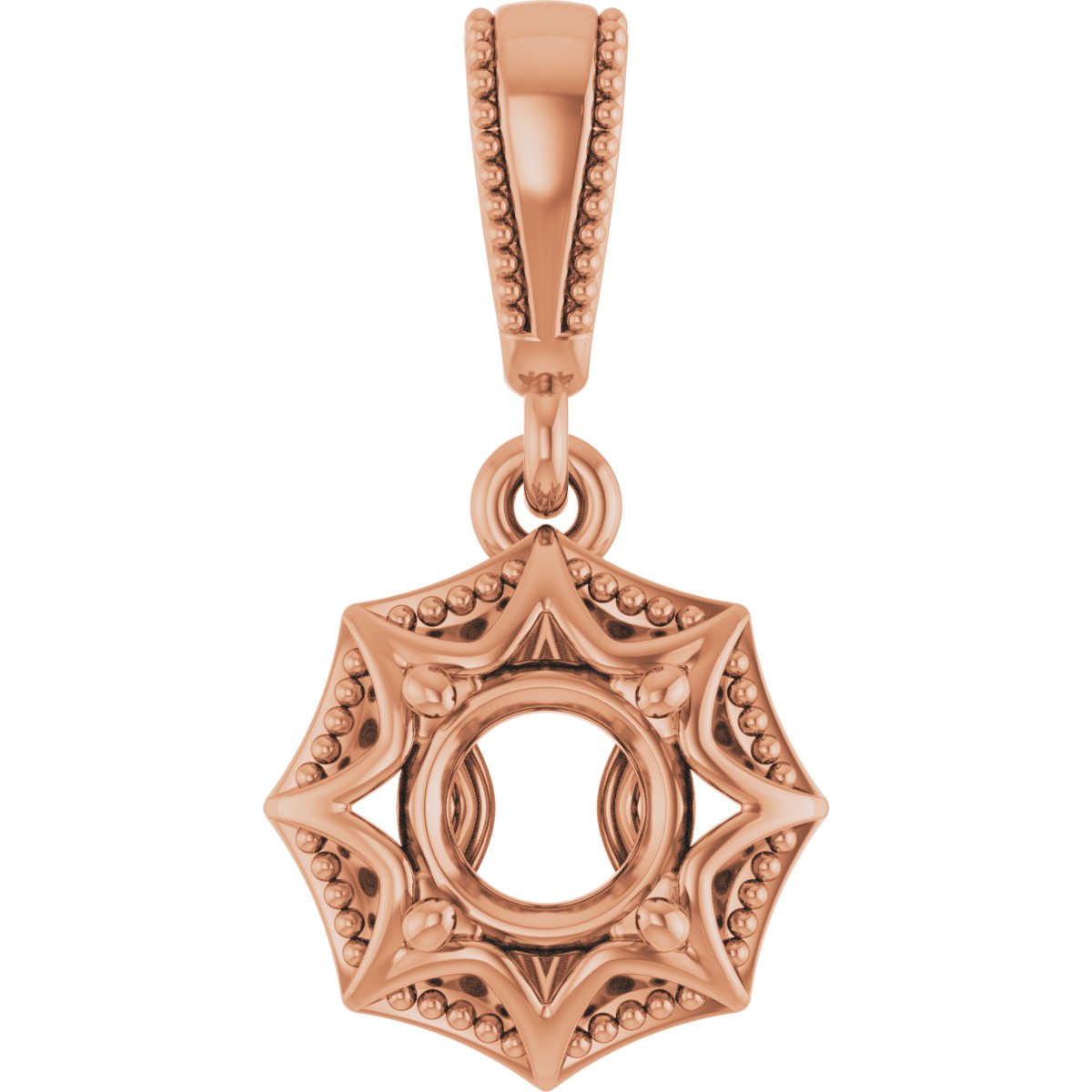Beaded Solitaire Pendant