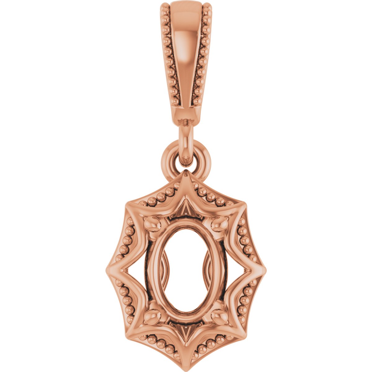 Beaded Solitaire Pendant