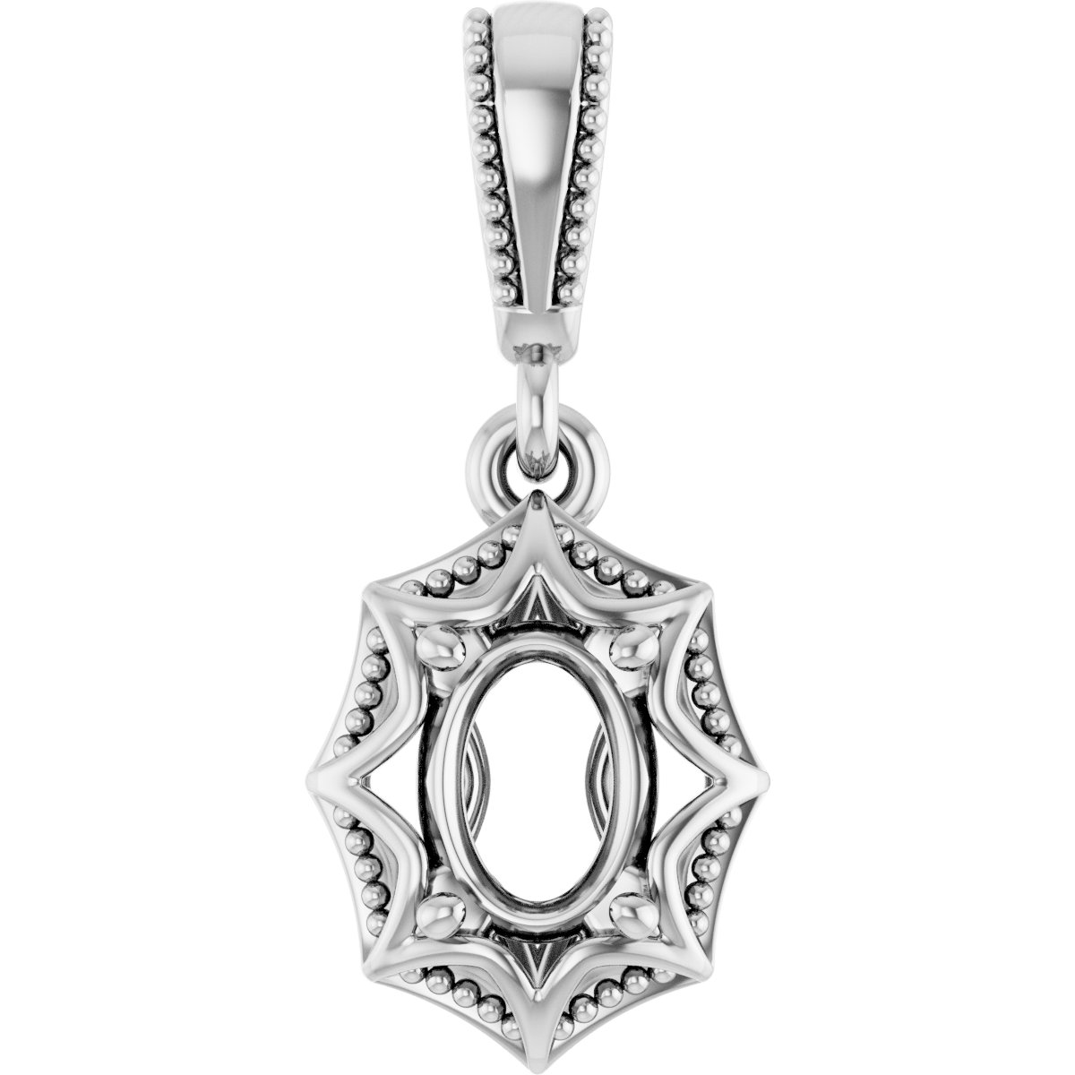 Beaded Solitaire Pendant