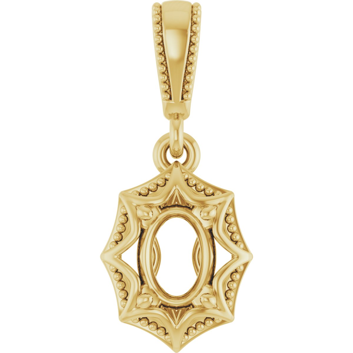 Beaded Solitaire Pendant