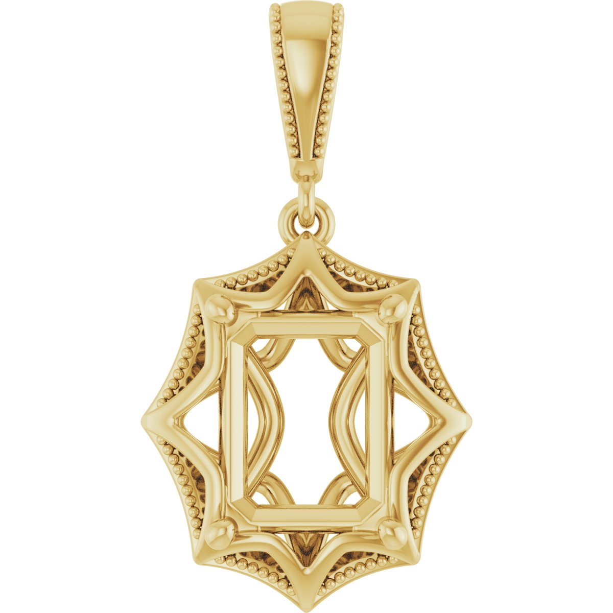 Beaded Solitaire Pendant