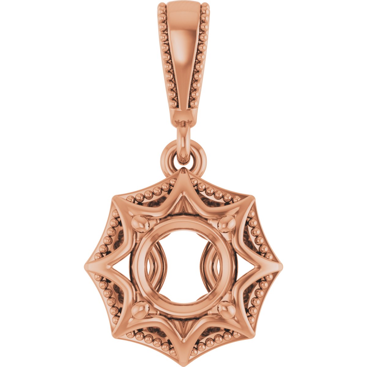 Beaded Solitaire Pendant