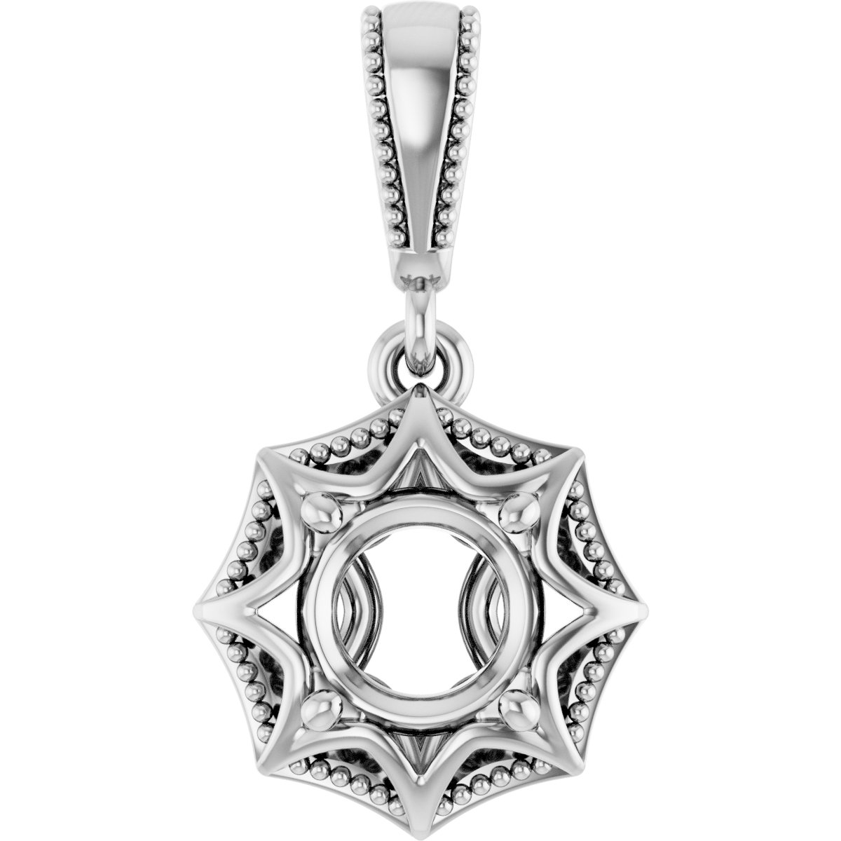 Beaded Solitaire Pendant