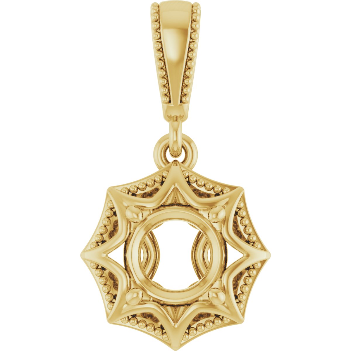 Beaded Solitaire Pendant