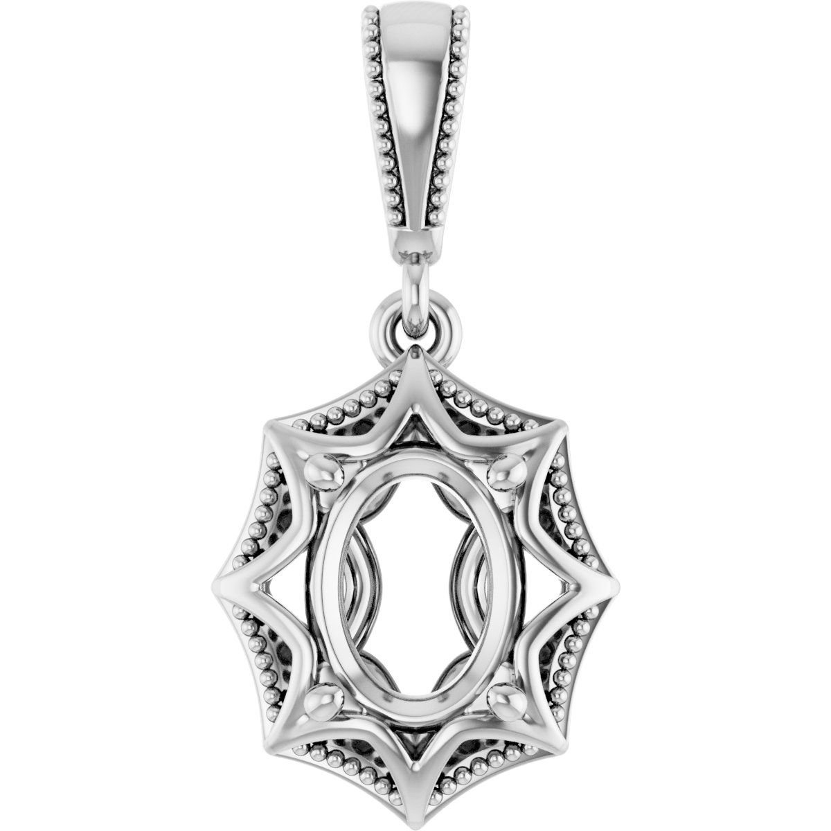 Beaded Solitaire Pendant