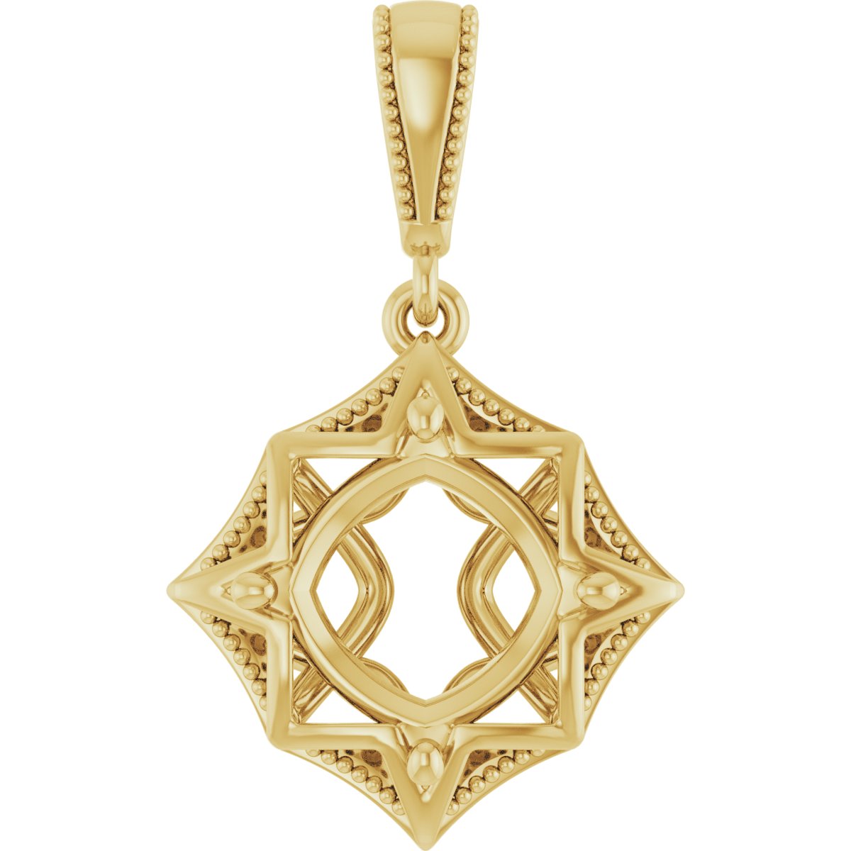 Beaded Solitaire Pendant