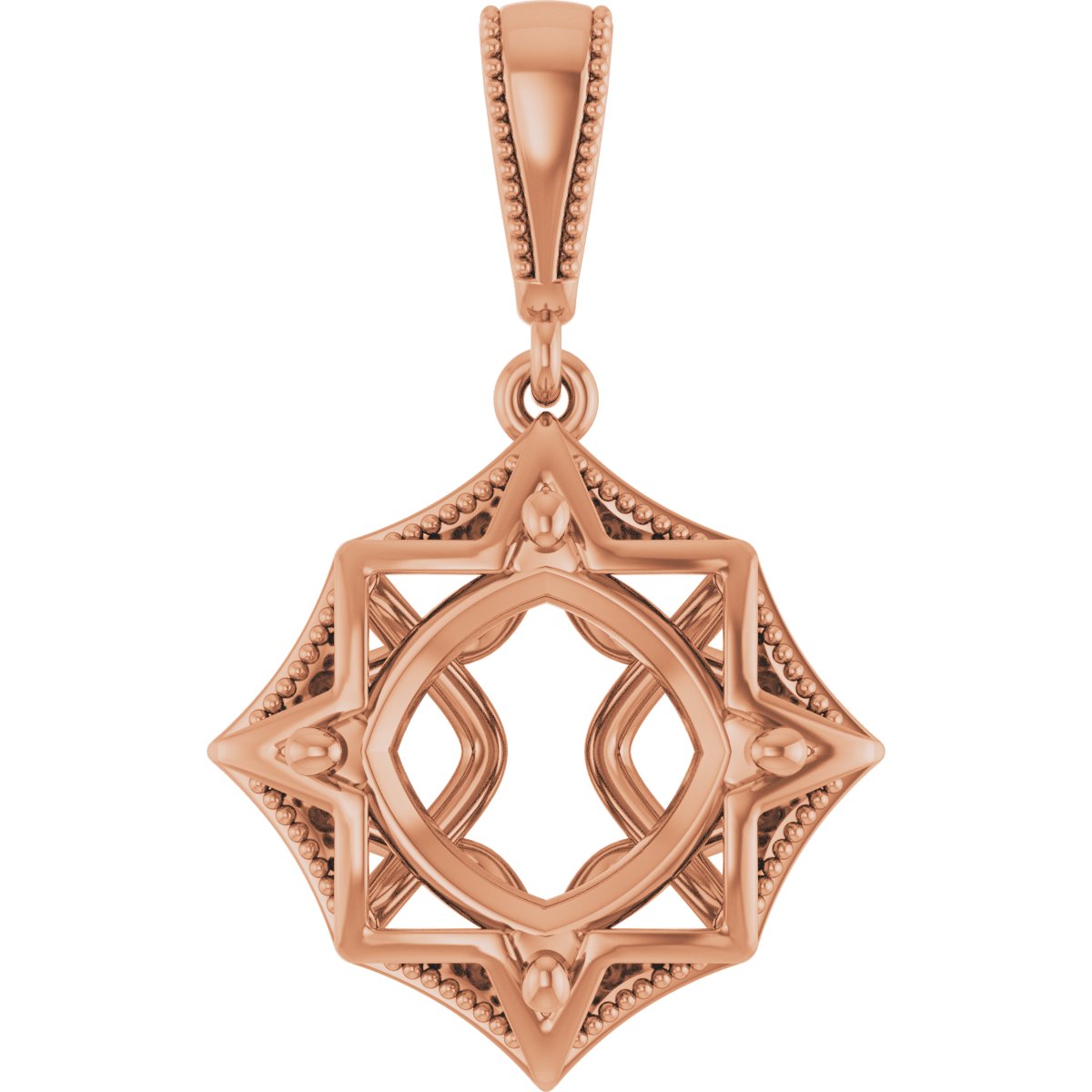 Beaded Solitaire Pendant