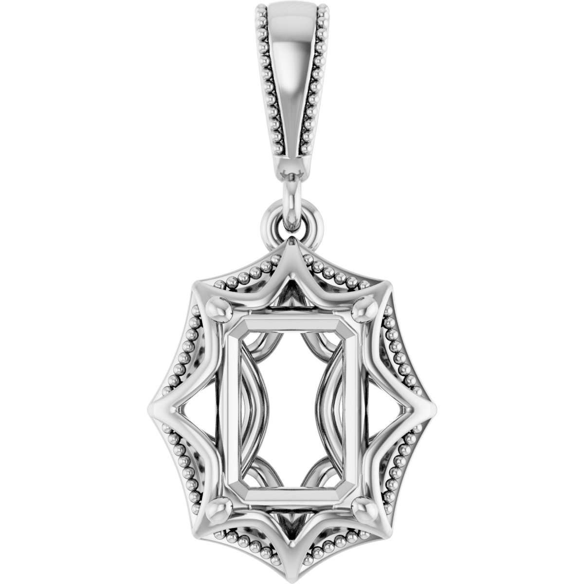 Beaded Solitaire Pendant