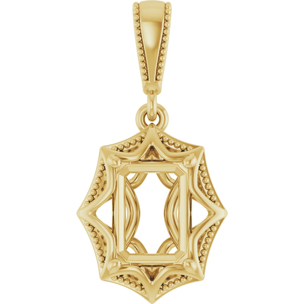 Beaded Solitaire Pendant