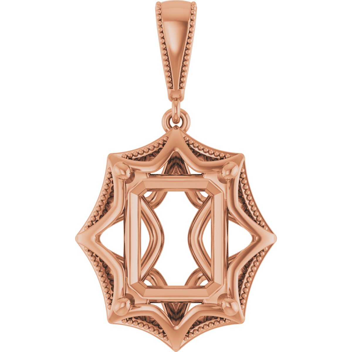 Beaded Solitaire Pendant