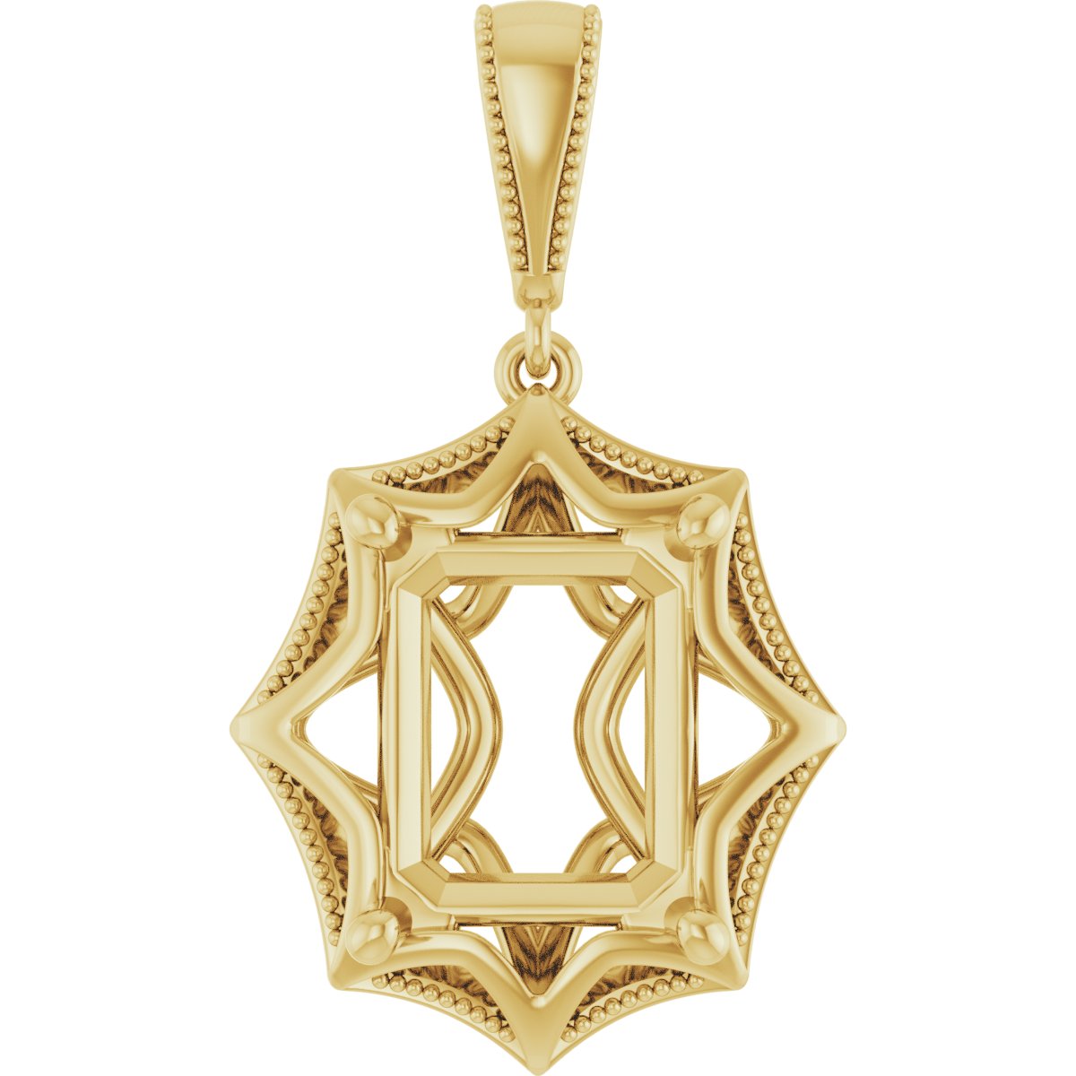 Beaded Solitaire Pendant