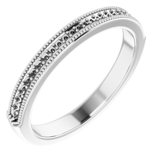 14K White 1/10 CTW Diamond Matching Band