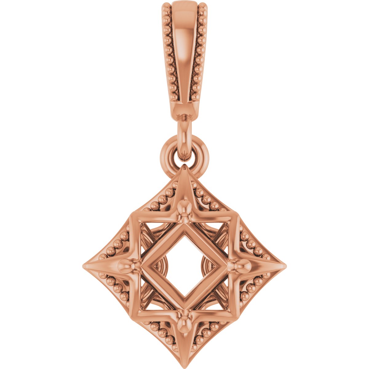 Beaded Solitaire Pendant