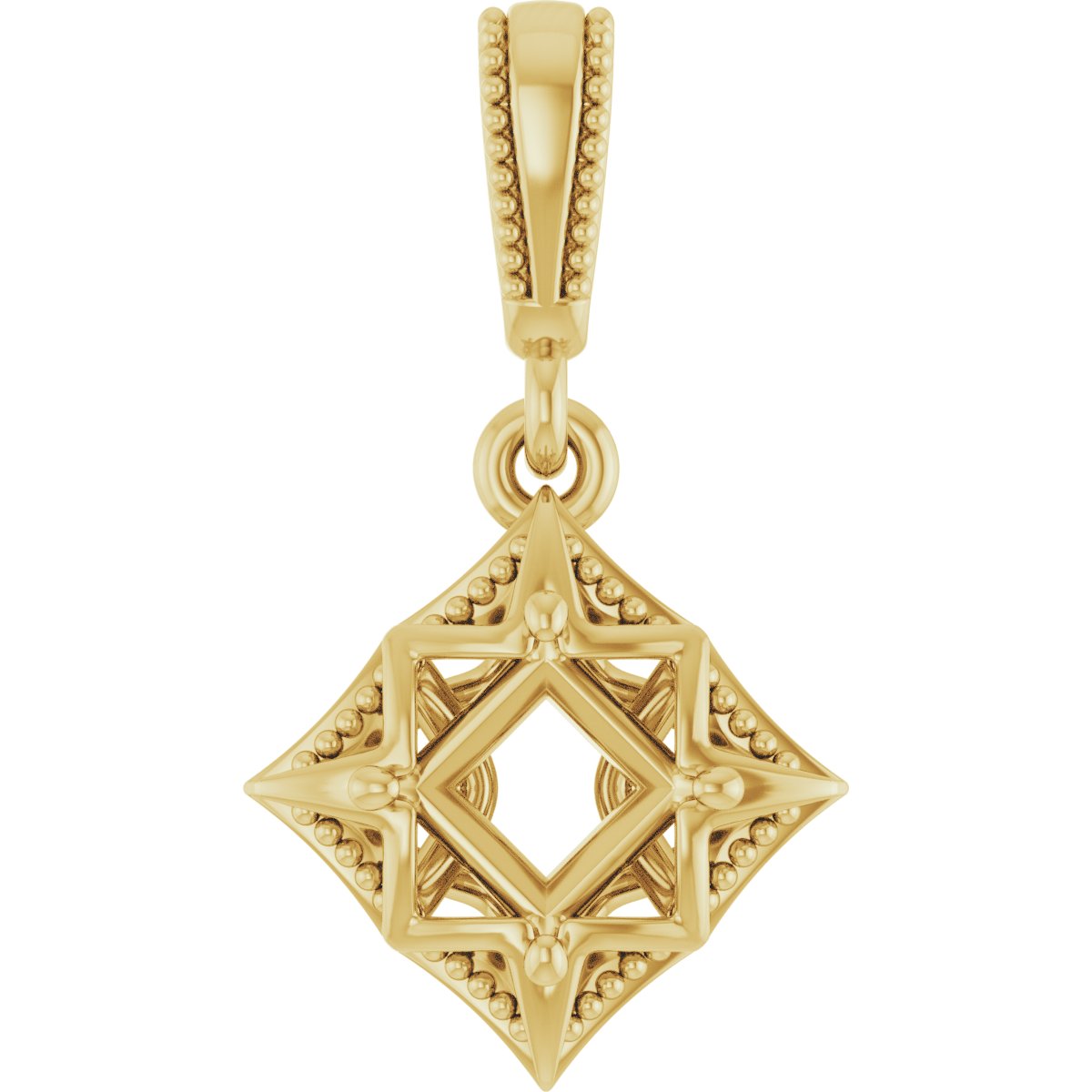 Beaded Solitaire Pendant