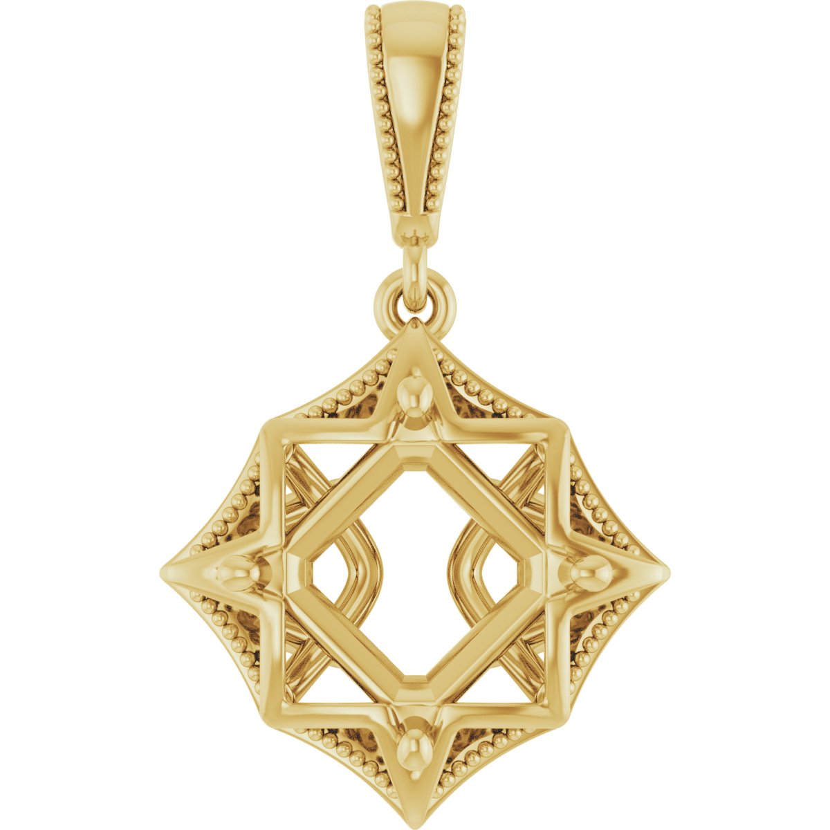 Beaded Solitaire Pendant