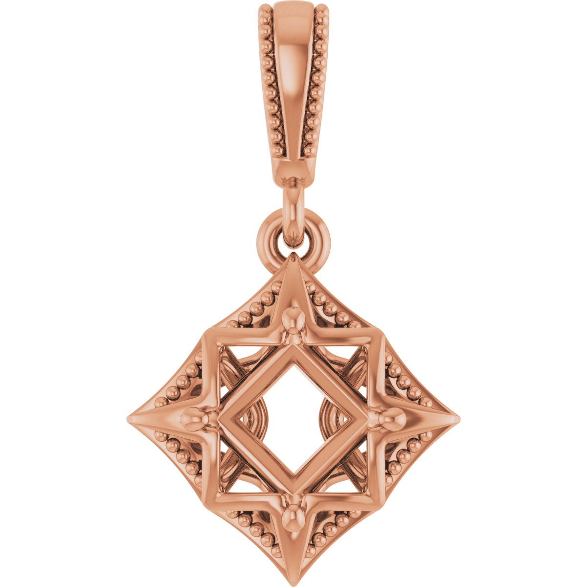 Beaded Solitaire Pendant