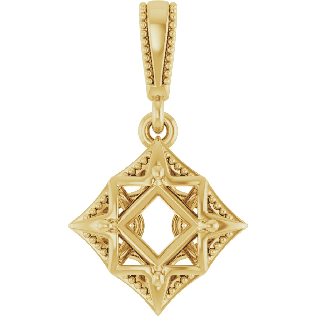Beaded Solitaire Pendant