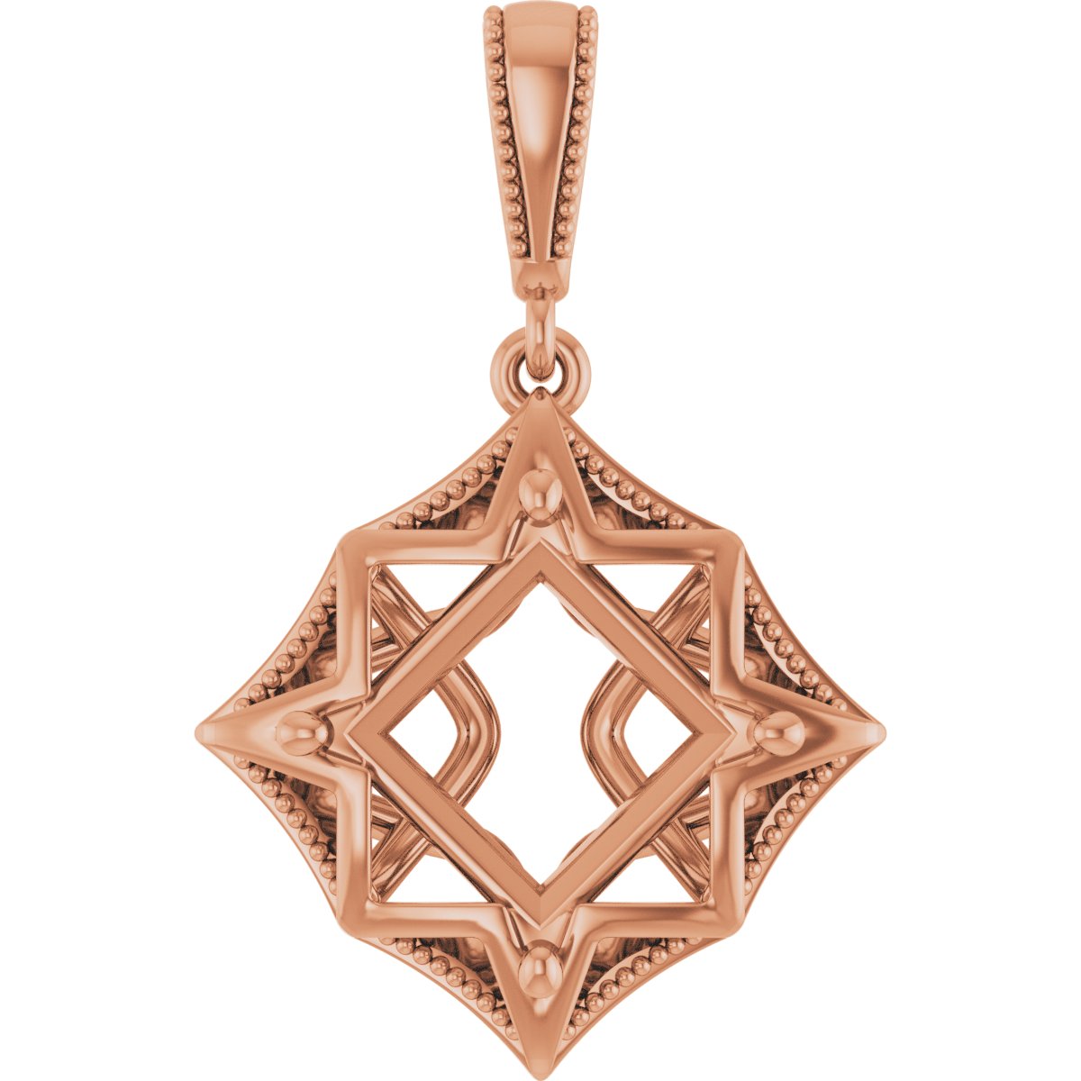 Beaded Solitaire Pendant