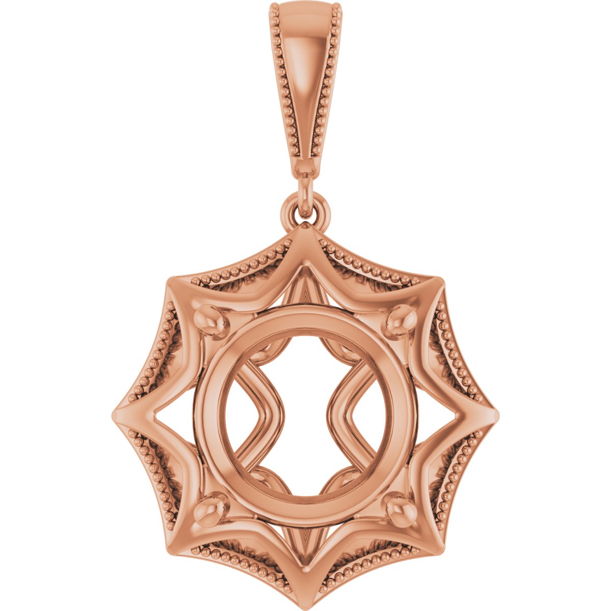 Beaded Solitaire Pendant