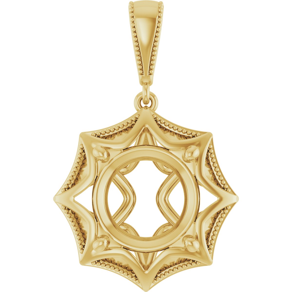 Beaded Solitaire Pendant