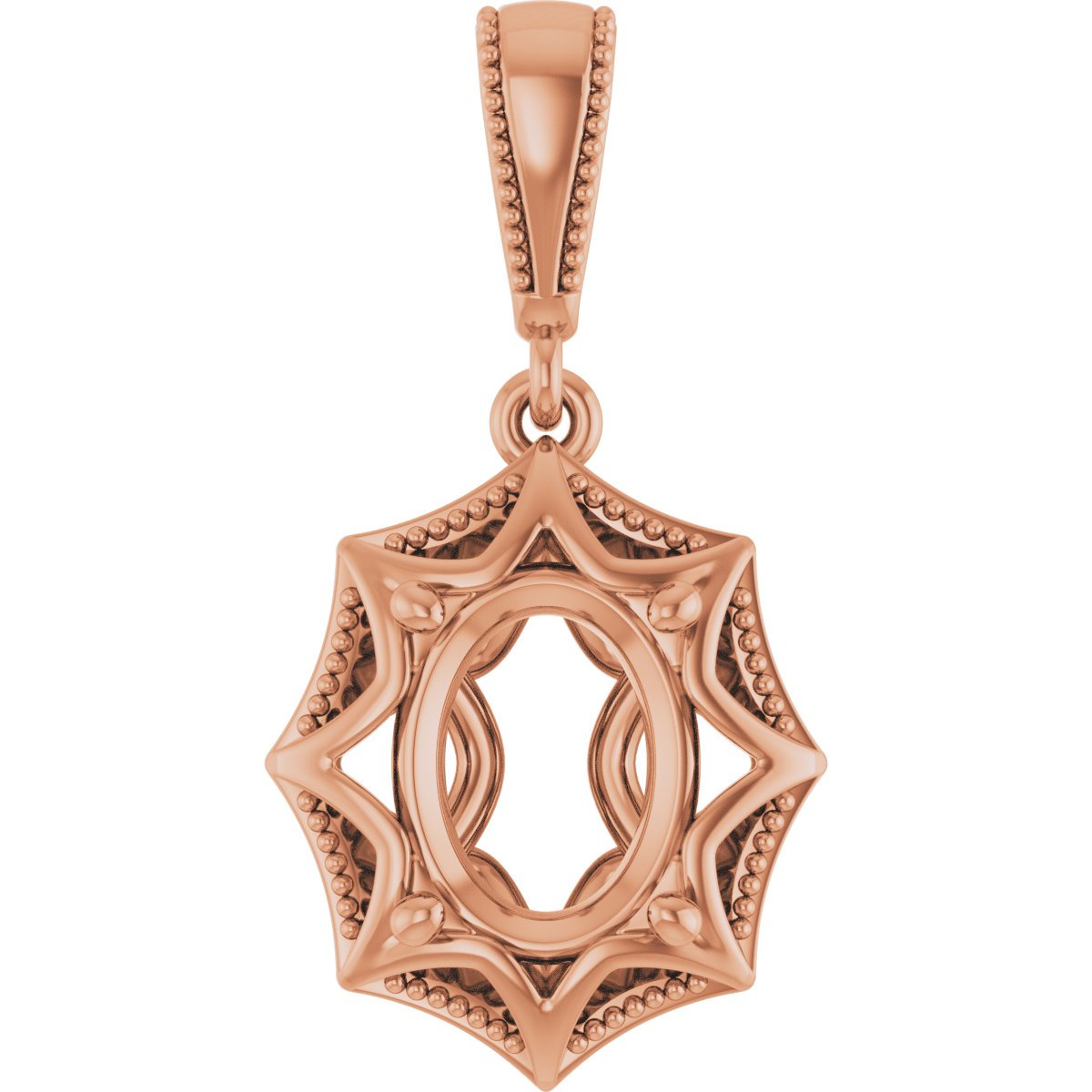Beaded Solitaire Pendant
