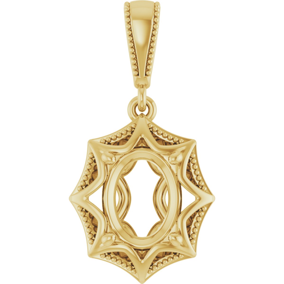 Beaded Solitaire Pendant