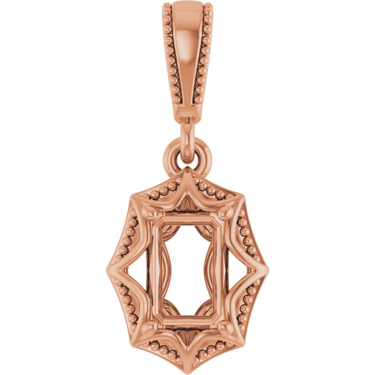 Beaded Solitaire Pendant