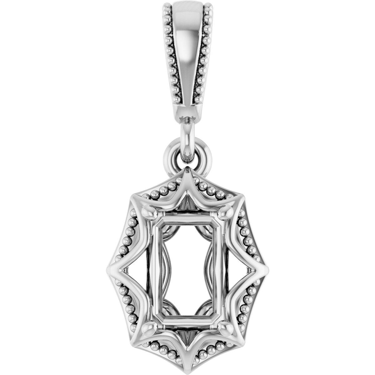 Beaded Solitaire Pendant