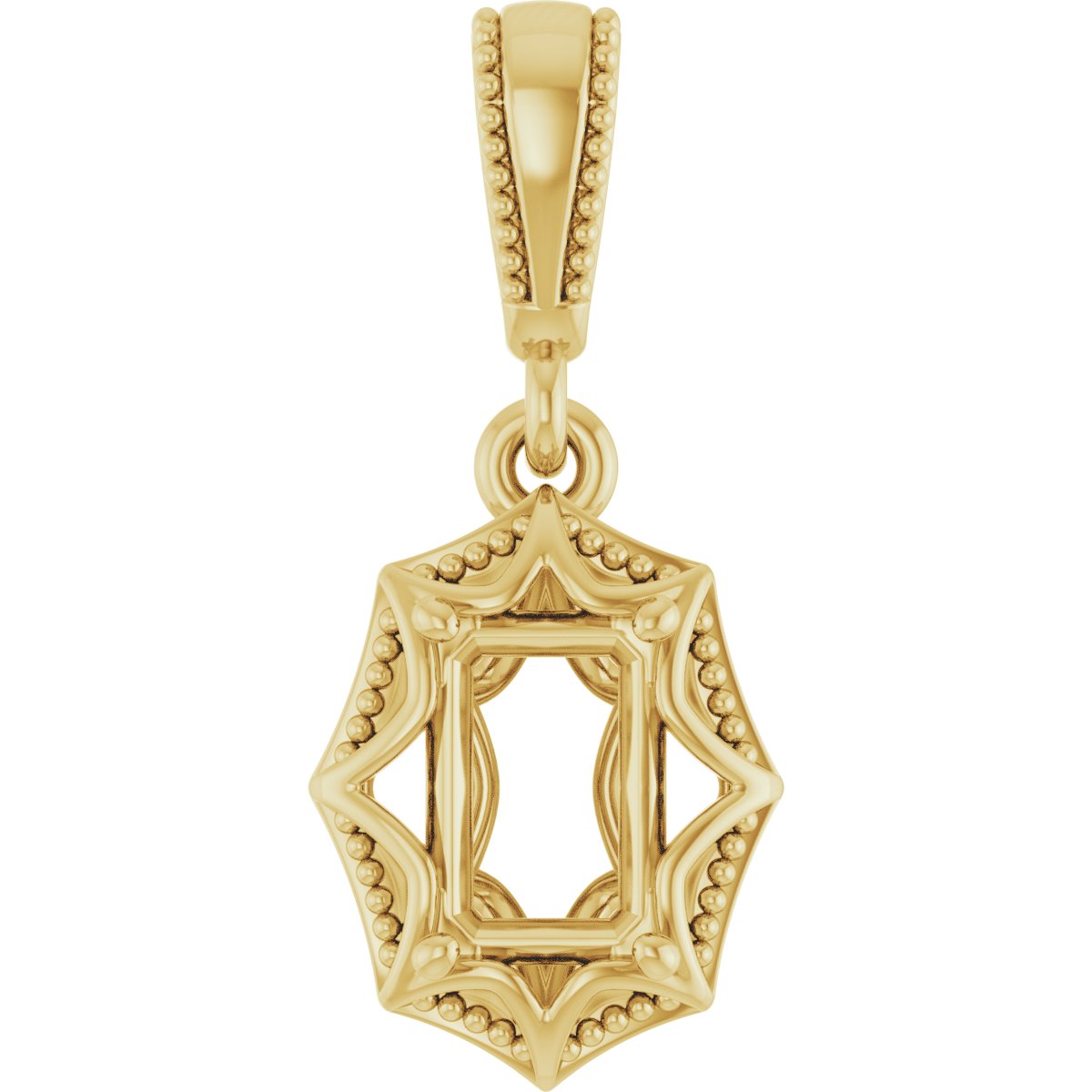Beaded Solitaire Pendant