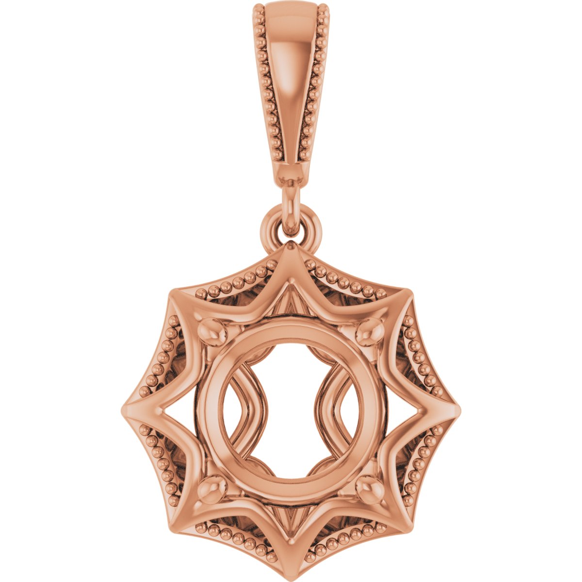 Beaded Solitaire Pendant