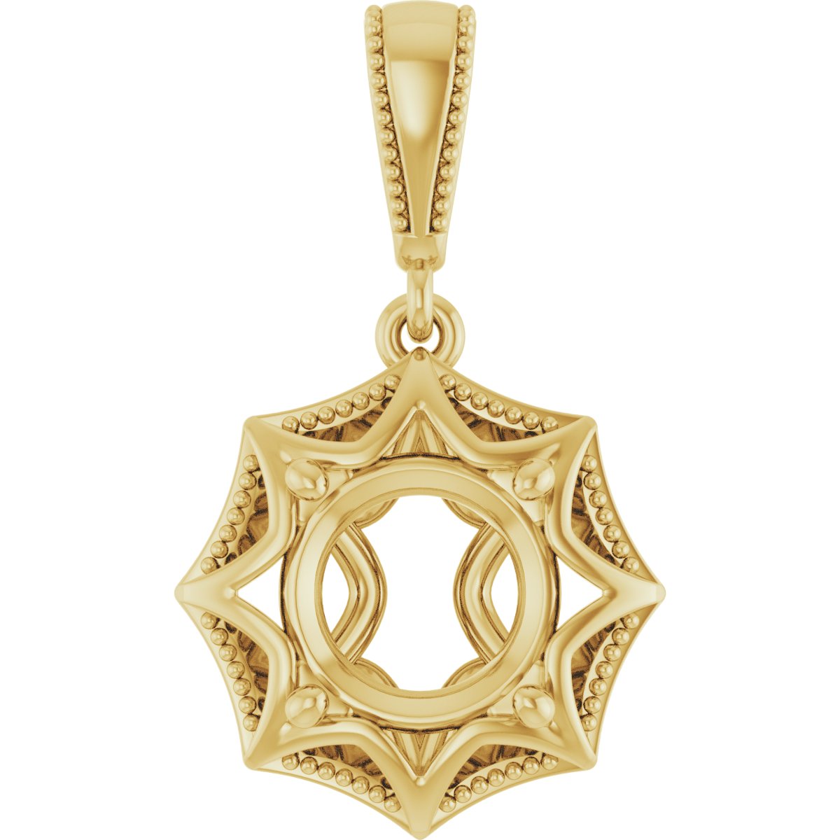 Beaded Solitaire Pendant