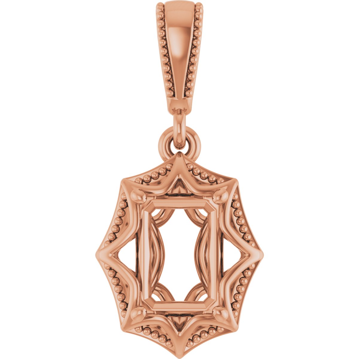 Beaded Solitaire Pendant